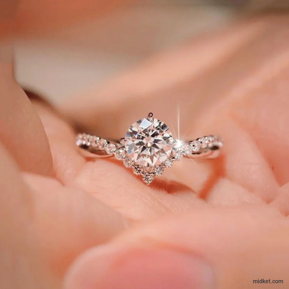 Fashion Luxury Zircon Women Rings For Women Men Opening Adjustable Wedding Anniversary Engagement Delicate Jewelry Gifts